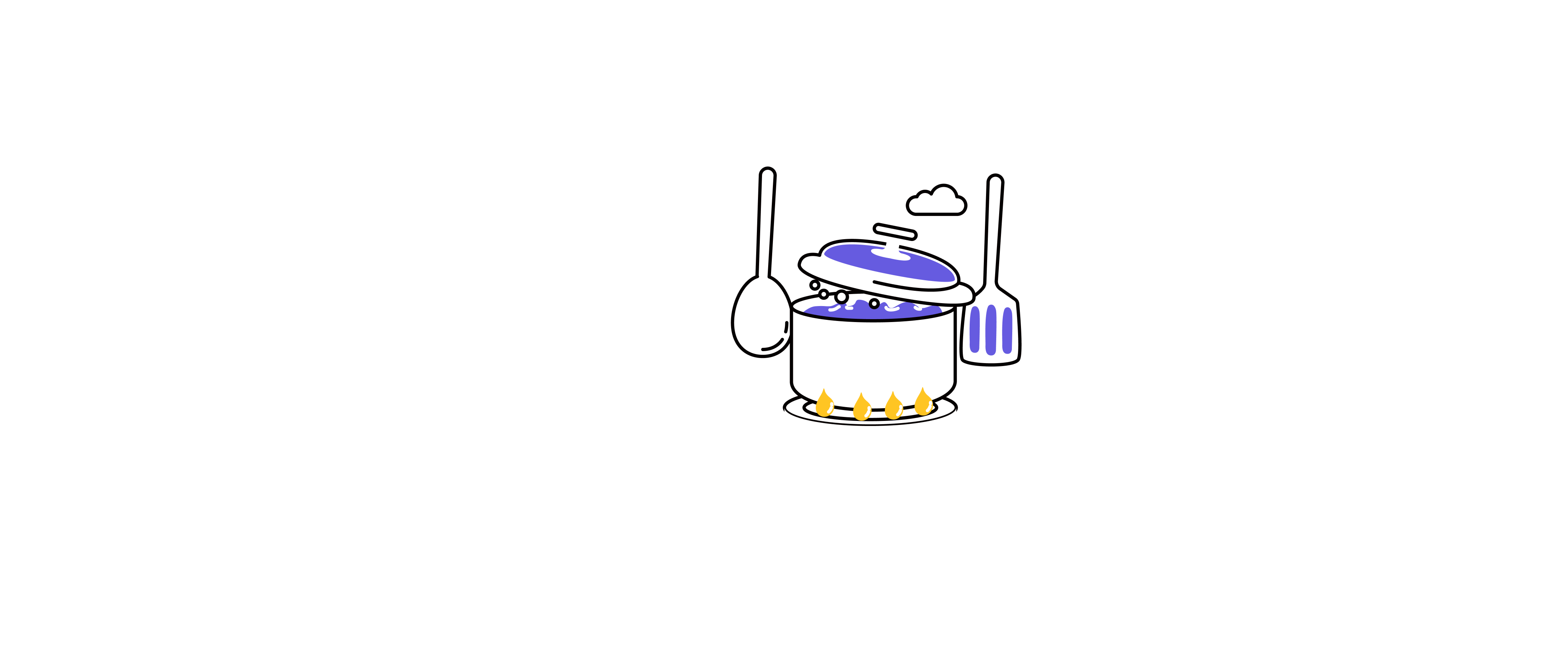 Cooking gas burner illustration